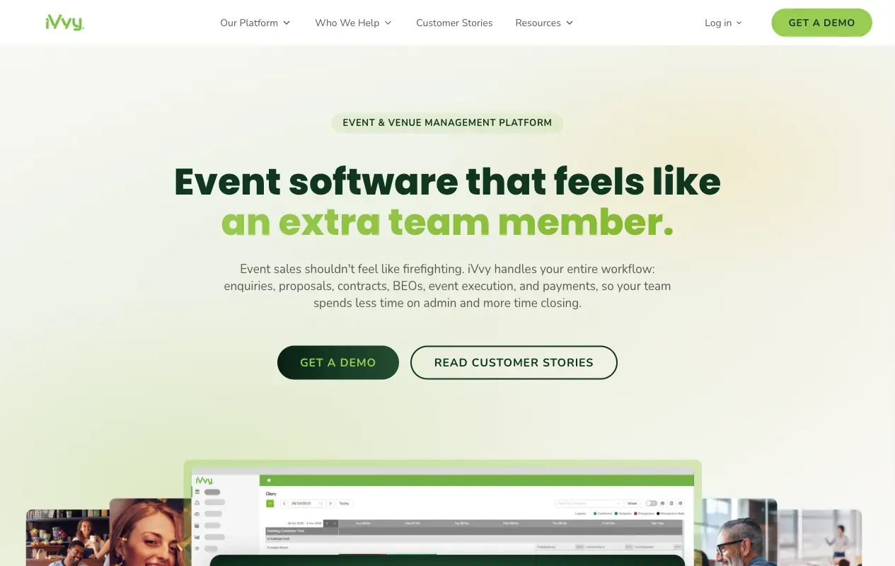 iVvy home page, captured July 2026