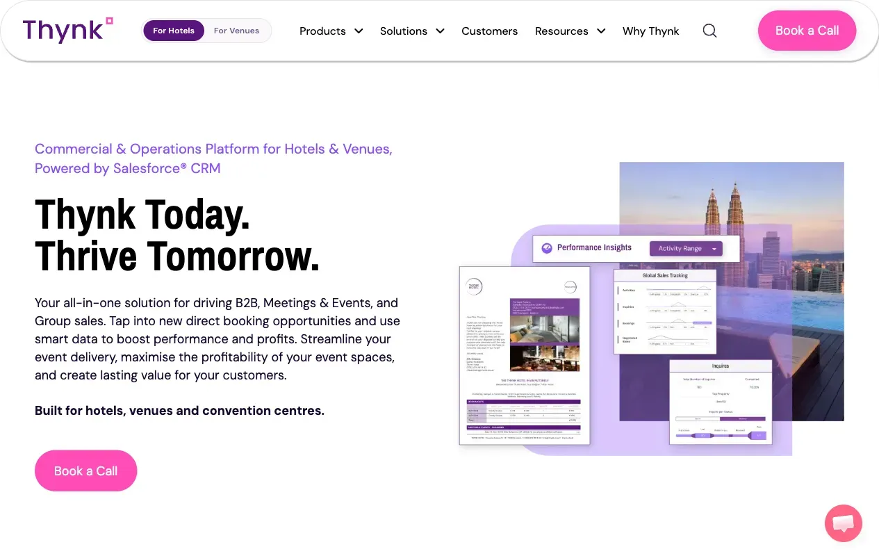 Thynk home page, captured July 2026